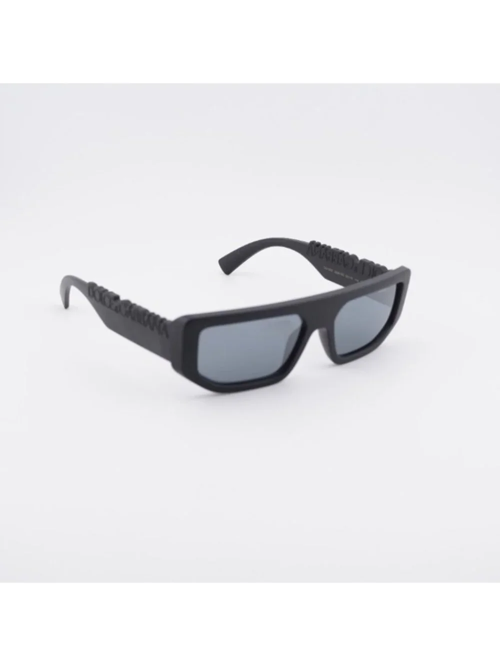 Dolce & Gabbana DG6203 25256G Sunglasses Black Rectangle Frame, Grey Lenses